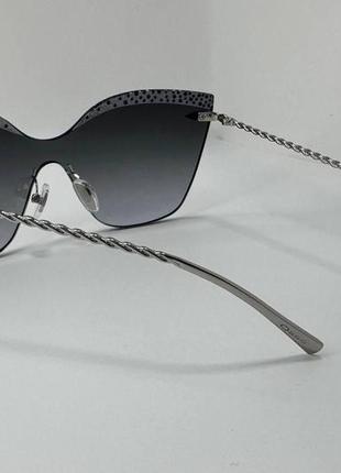 Солнцезащитные очки женские безободковые бабочки с тонкими металлическими дужками перекрут4 фото