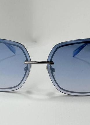 Солнцезащитные очки женские зеркальные безободковые с тонкими металлическими дужками6 фото