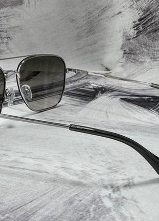 Солнцезащитные очки унисекс авиаторы зеркальные в металлической оправе5 фото