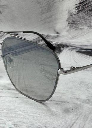 Солнцезащитные очки унисекс авиаторы зеркальные в металлической оправе2 фото