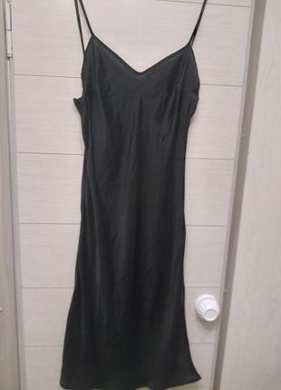 Zara платье платье платье в бельевом стиле сатиновое атлас1 фото