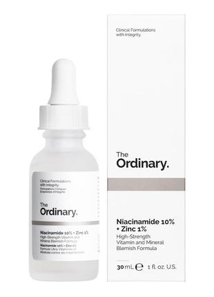 Сыворотка с ниацинамидом и цинком the ordinary niacinamide 10% + zinc 1% , 30 мл