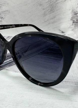 Сонцезахисні окуляри жіночі класичні з лінзами градієнт оправа ацетат із широкими дужками