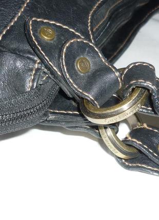 Качественная компактная вместительная кожаная сумка в винтажном стиле производство испания6 фото