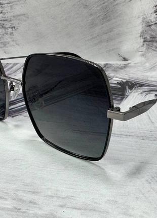 Солнцезащитные очки унисекс квадраты с линзами градиент в металлической оправе с тонкими дужками6 фото