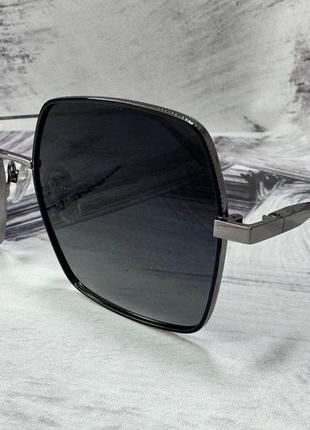 Солнцезащитные очки унисекс квадраты с линзами градиент в металлической оправе с тонкими дужками1 фото