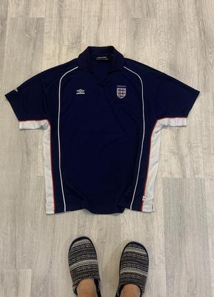 Футбольне джерсі англія 2000-х років вінтаж ретро england soccer jersey shirt umbro1 фото