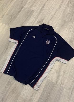 Футбольне джерсі англія 2000-х років вінтаж ретро england soccer jersey shirt umbro3 фото