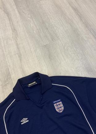 Футбольне джерсі англія 2000-х років вінтаж ретро england soccer jersey shirt umbro6 фото