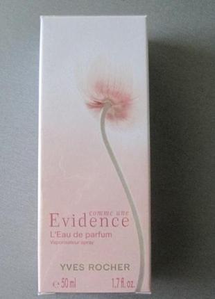 Парфюмерная вода yves rocher comme une evidence 50мл