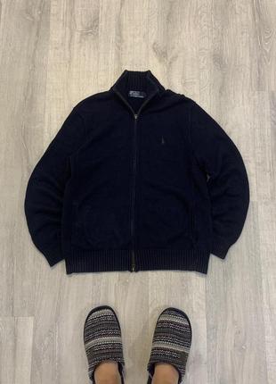 Светр polo ralph lauren prl ralph zip sweater 90s retro knitwear