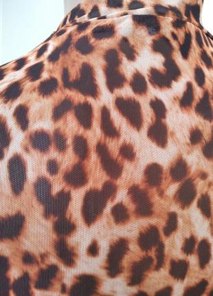 Тренд сезона леопардовая сетка топ лонгслив10 фото