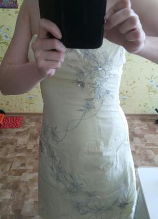 Офигенное летнее платье с ручной вышивкой2 фото