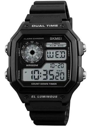 Часы наручные мужские skmei 1299bk, часы наручные электронные тактические, часы для военнослужащих