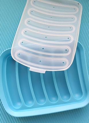 Силіконова форма для сосисок з кришкою