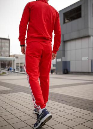 Костюм красный adidas кофта на застежке и брюки3 фото