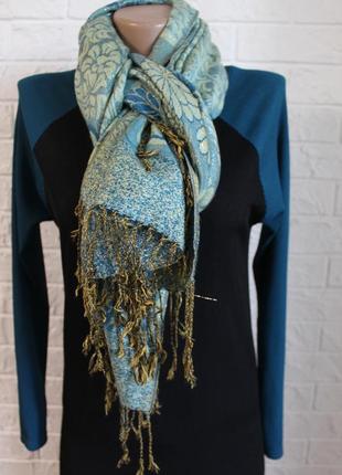 Кашемировый шарф - палантин с люриксом casmere в идеальном состоянии1 фото