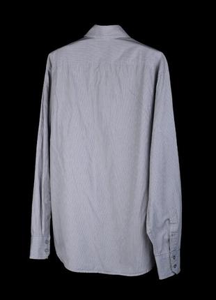 Элегантная классическая рубашка от h&m серая в т.серую тонкую полоску размер-l 180-104a 30у€5 фото