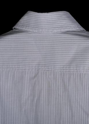 Элегантная классическая рубашка от h&m серая в т.серую тонкую полоску размер-l 180-104a 30у€4 фото