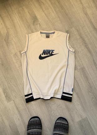 Майка най винтаж 90х годов ретро nike big logo swoosh 90s retro tank top t shirt Ausa