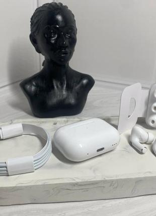 Airpods pro 2 (з шумоподавленням) full якість на 2023 рік, білі7 фото