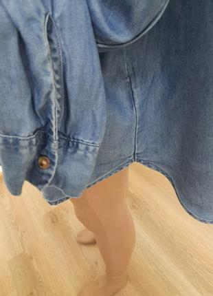 Аутуальна джинсова вільна пряма сорочка великий розмір оверсайз8 фото