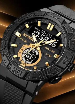 Часы наручные мужские skmei 1881gdbk, фирменные спортивные часы, оригинальные мужские часы брендовые3 фото