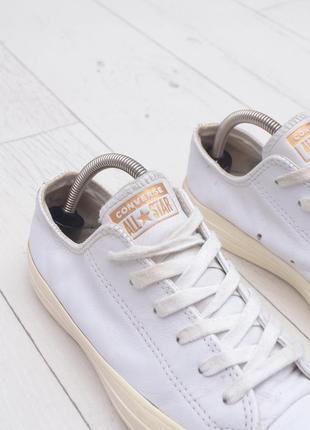 Converse шкіряні кеди р. 37, білого кольору шикарні брендові кеди кросівки трендові та стильні3 фото