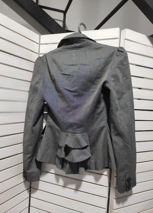 Піджак жіночий 44 сірий жакет s класичний3 фото