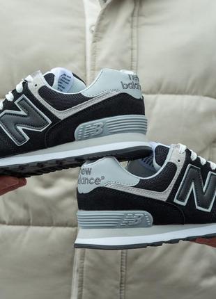 Мужские кроссовки new balance 574 black white 42-44-45-462 фото