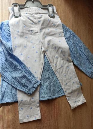 Костюм рубашка -блуза и лосины2 фото
