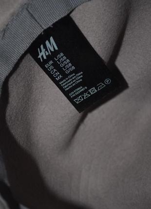 58/l h&m фирменная женская шертяная шляпа шляпка с широкими полями с кожаным аксессуаром7 фото