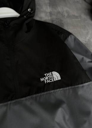 The north face anorak jacket grey black.4 фото