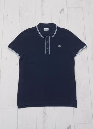 Lacoste черное оригнальное поло футболка черного цвета slim fit p 5