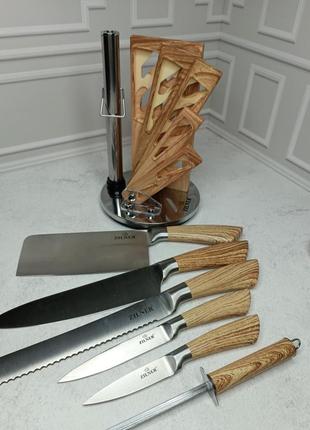 Набор кухонных ножей zilner 5122 8 предметов6 фото