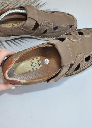 Повністю шкіряні в ідеальному стані чрловічі санадалі літні туфлі5 фото