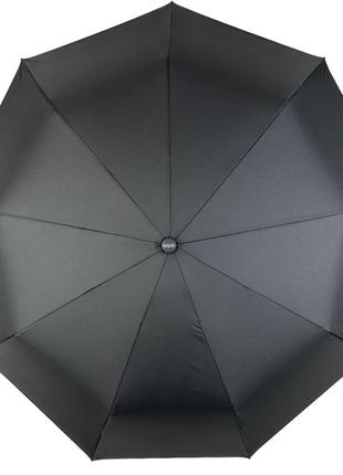 Мужской зонт полуавтомат "три слона" на 9 спиц, черный, топ2 фото