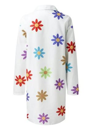Рубашка сукня вільного крою італія бавовна3 фото