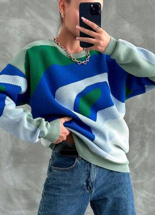 Гарний светр прямого крою блакитний, 1500+ відгуків1 фото