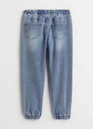 Брендовые стильные джинсы джоггеры для девочки из легкого коттона. весна - осень3 фото