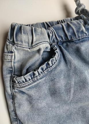Брендовые стильные джинсы джоггеры для девочки из легкого коттона. весна - осень9 фото
