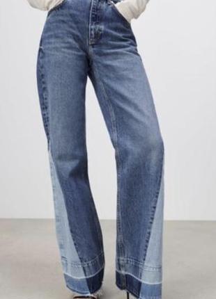 Джинси wide leg чорні 34