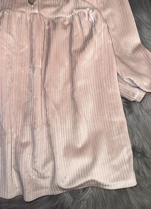 Стильна трендова велюрова сукня в рубчик з ошатним мусліновим комірцем для дівчинки 2/3р george3 фото