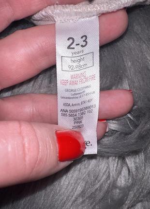 Стильна трендова велюрова сукня в рубчик з ошатним мусліновим комірцем для дівчинки 2/3р george5 фото