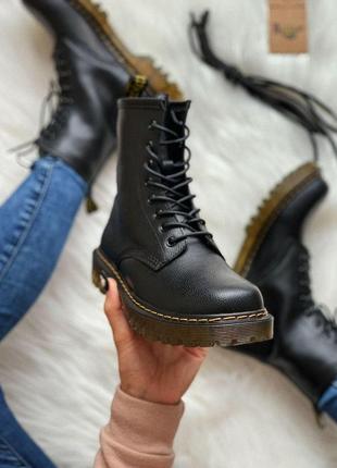 Жіночі черевики dr. martens 1460 lux чорний колір термо (36-40)💜3 фото