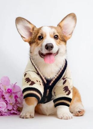 Трикотажный свитер кофта для малых пород собак, кошек