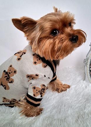Трикотажний светр кофта для малих порід собак, кішок3 фото