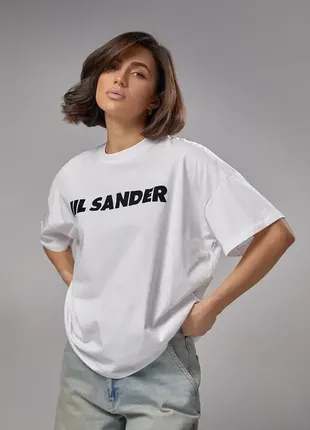 Жіноча футболка jil sander розмір s білий6 фото