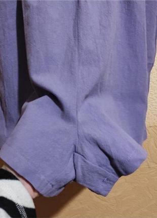 Жіночий комбінезон shein з шортами на брителях однотонний бузковий5 фото