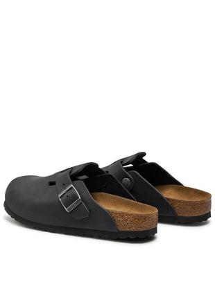 Кожаные шльопанці birkenstock boston  оригинал